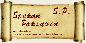 Stepan Popsavin vizit kartica